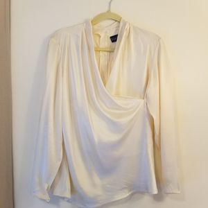 Cream Vintage Ralph Lauren Wrap blouse